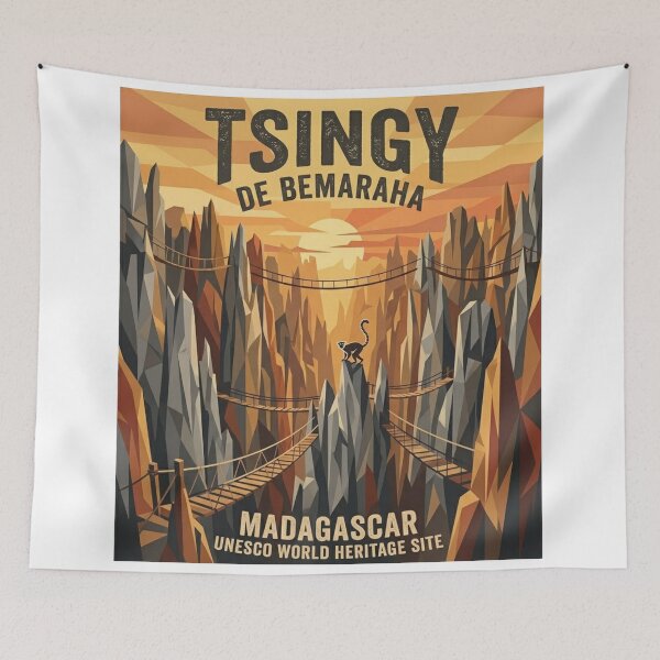 Item preview, Tsingy Stone Forest Madagascar Travel Aesthetic Design designed and sold by ArtsyExplorer.