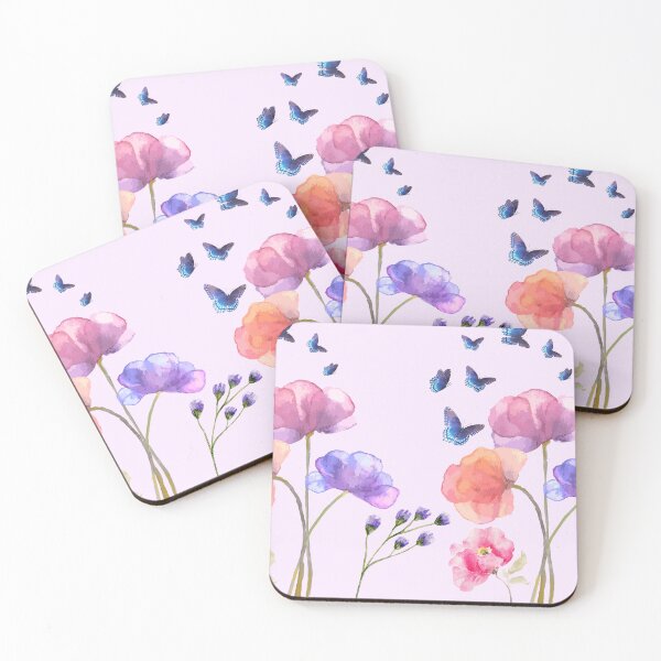 Item preview, Butterflies over  flowers designed and sold by Generational AI art.