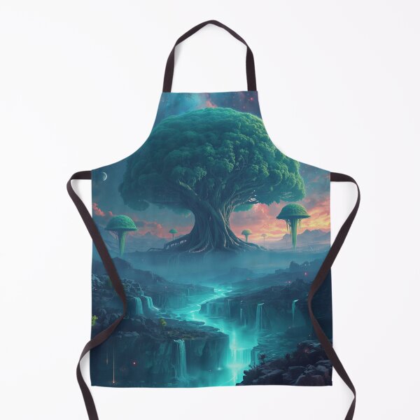 Item preview, Celestial World Tree Fantasy Sci-Fi Landscape designed and sold by Luminous Wilds.