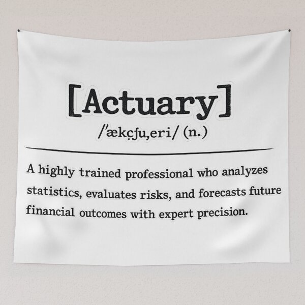 Item preview, Actuary Definition Funny Gift - Minimalist Financial Analyst Dictionary Office Decor & Student Apparel designed and sold by Psychlee Best Finds.
