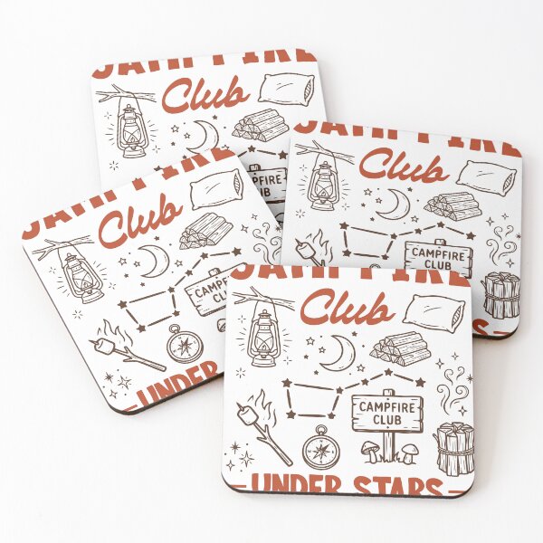 Item preview, Campfire Club Under Stars Sticker designed and sold by TeeVerse27.