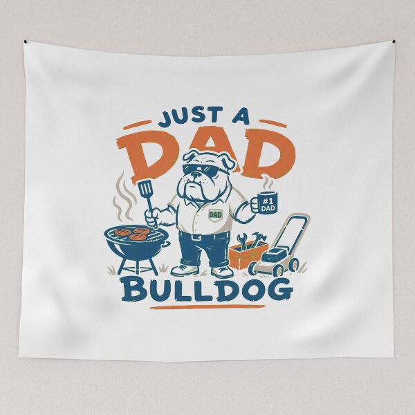 Item preview, Just A Dad Bulldog Grilling BBQ Mug Lawn Mower designed and sold by StranHabesre51.