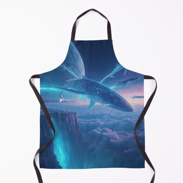 Item preview, Glowing Sky Whale Alien Fantasy Landscape designed and sold by Luminous Wilds.