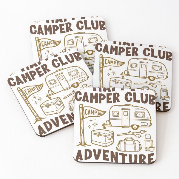 Item preview, Happy Camper Club Adventure Awaits Sticker designed and sold by TeeVerse27.