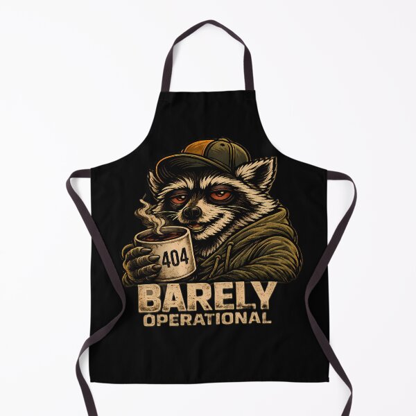 Item preview, Barely Operational Raccoon Shirt, Funny Burnout Coffee Tee, Sleep Deprived Trash Panda Hoodie, Gamer Meme Streetwear designed and sold by clockedoutwearshop.