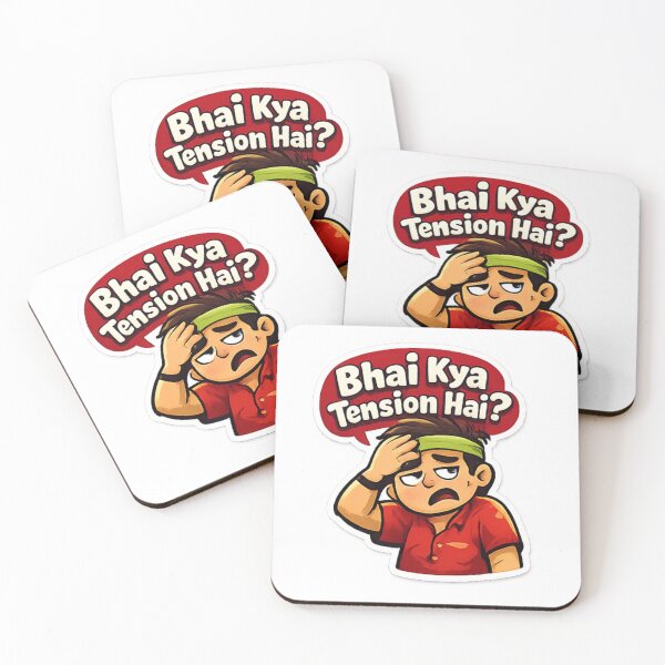 Item preview, Bhai Kya Tension Hai Funny Hindi Sticker designed and sold by Jyotisima8929.