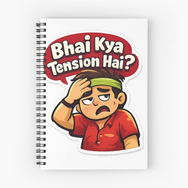 Item preview, Bhai Kya Tension Hai Funny Hindi Sticker designed and sold by Jyotisima8929.