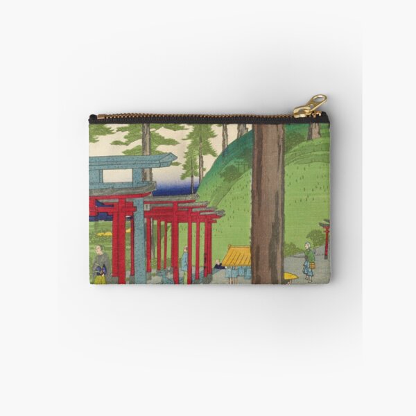 Item preview, Vintage Japanese Ukiyo-e Woodblock Print: Mystic Red Torii Gates at Shinto Shrine designed and sold by vekotpu.