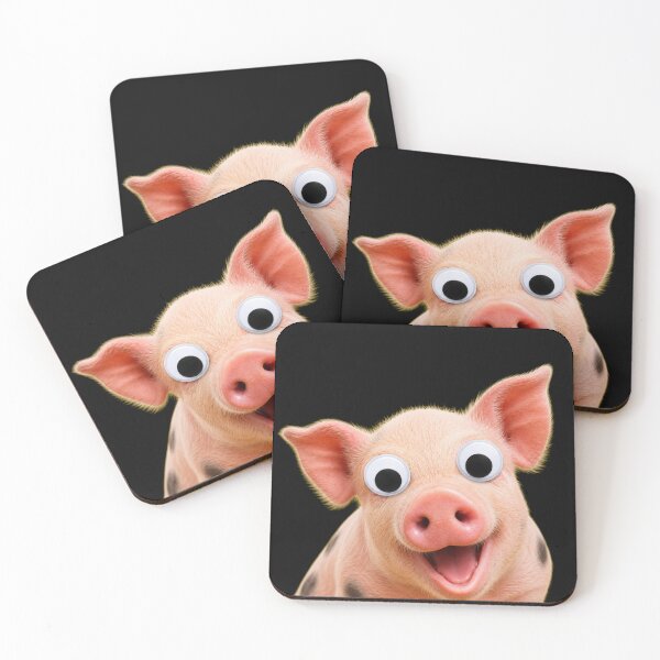 Item preview, Funny Pig With Googly Eyes | Cute Farm Animal Cartoon Tee designed and sold by DrimitStore.