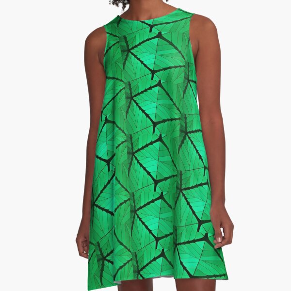 Lines of branching arboreality A-Line Dress