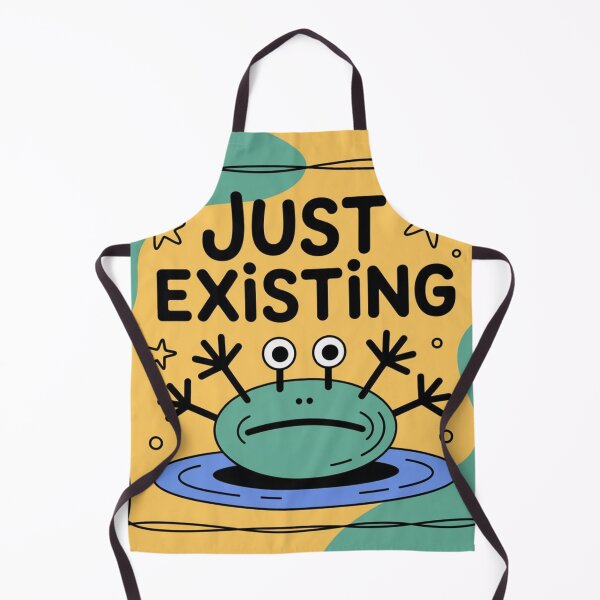 Item preview, Just Existing Frog Sticker | Funny Goblincore Ugly Cute Die Cut Sticker for Laptop ,Water Bottle designed and sold by CrystalCove11.
