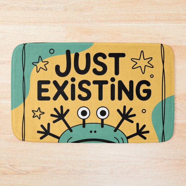 Item preview, Just Existing Frog Sticker | Funny Goblincore Ugly Cute Die Cut Sticker for Laptop ,Water Bottle designed and sold by CrystalCove11.