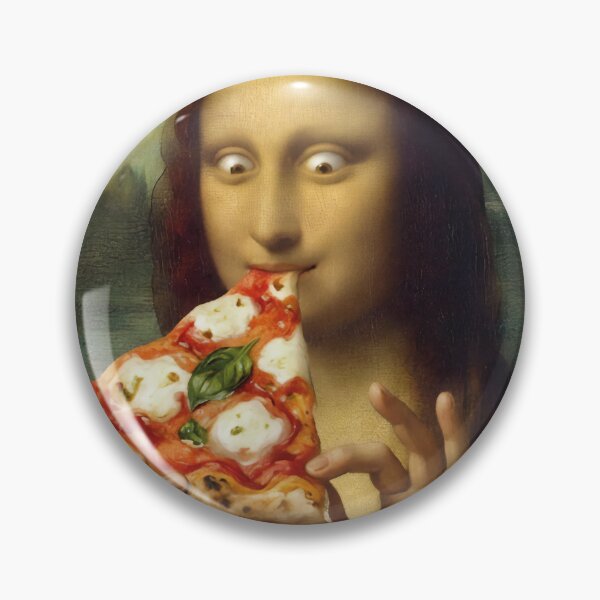 Item preview, Mona Lisa Eats a Pizza designed and sold by Mona Lisa Forever.