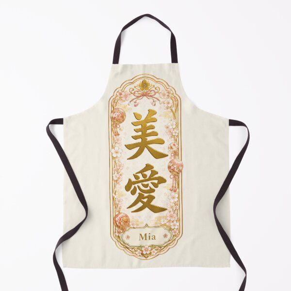 Item preview, Mia Name in Japanese Kanji - Personalized Senjafuda Art Nouveau designed and sold by WabiSabiArts.
