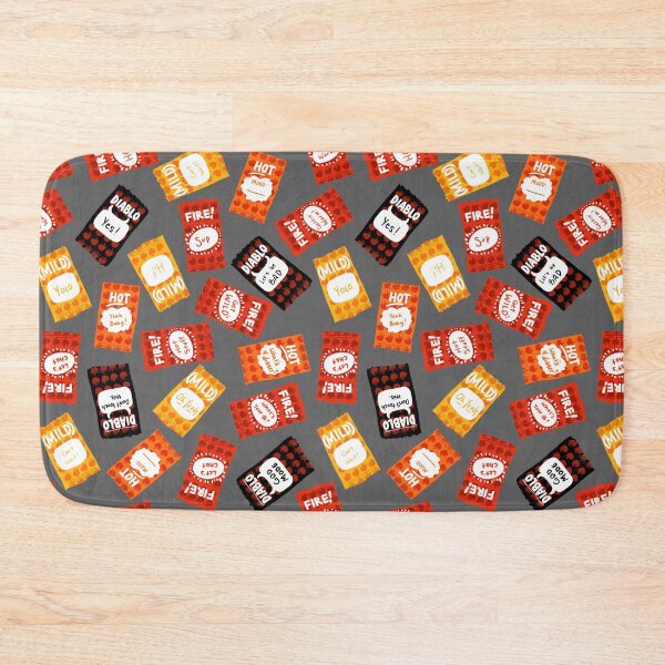 Item preview, Taco Bell sauces! Diablo, fire, hot and mild. On dark grey. designed and sold by katerosestudios.