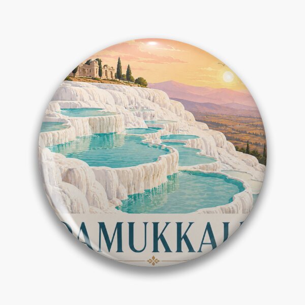 Item preview, Pamukkale Thermal Pools Turkey Travel Art designed and sold by ArtsyExplorer.