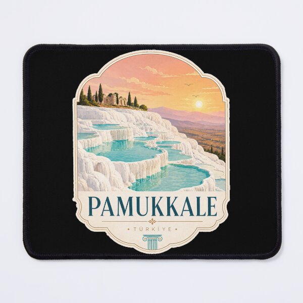 Item preview, Pamukkale Thermal Pools Turkey Travel Art designed and sold by ArtsyExplorer.