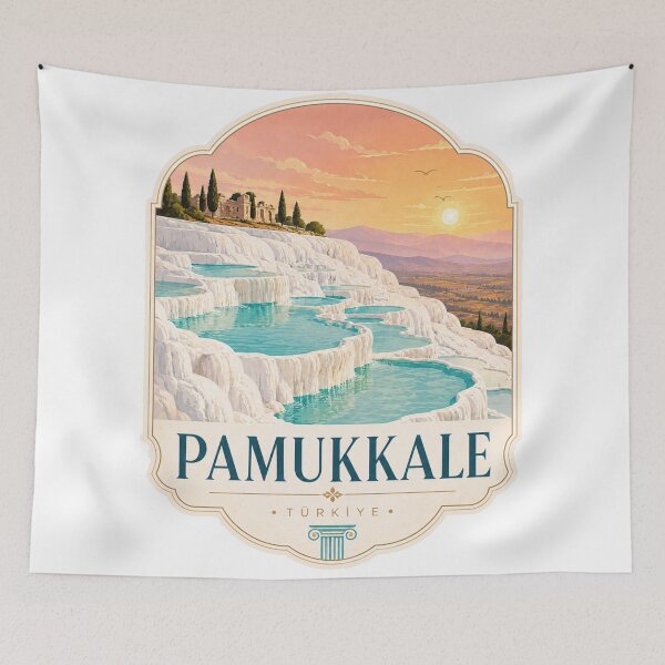 Item preview, Pamukkale Thermal Pools Turkey Travel Art designed and sold by ArtsyExplorer.
