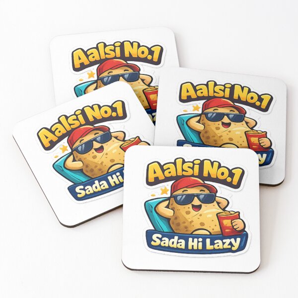 Item preview, Aalsi No.1 Sada Hi Lazy Funny Meme Sticker designed and sold by Jyotisima8929.