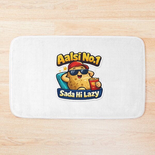 Item preview, Aalsi No.1 Sada Hi Lazy Funny Meme Sticker designed and sold by Jyotisima8929.