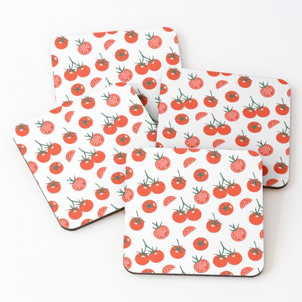 Item preview, tomato pattern with tomatoes and slices designed and sold by burbura.