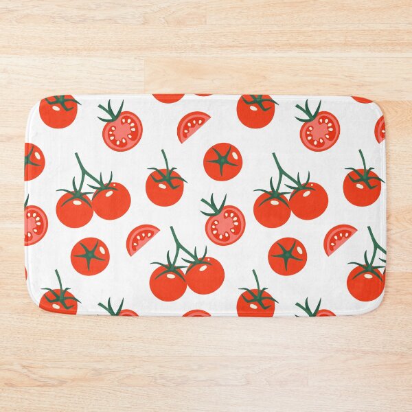 Item preview, tomato pattern with tomatoes and slices designed and sold by burbura.