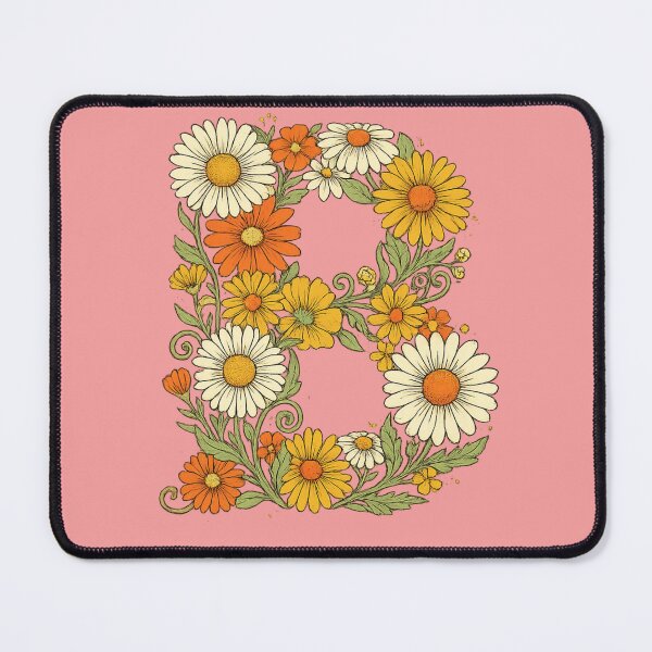 Item preview, Letter B Floral Daisy Botanical Initial Art — Wildflower Gift Sticker designed and sold by irfanshikh.