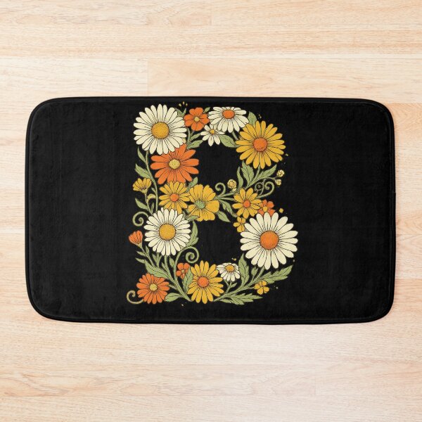 Item preview, Letter B Floral Daisy Botanical Initial Art — Wildflower Gift Sticker designed and sold by irfanshikh.