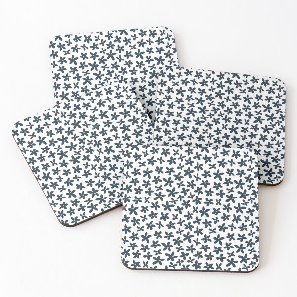 Item preview, Navy Daisy Toss Seamless Pattern designed and sold by Zaya_art.
