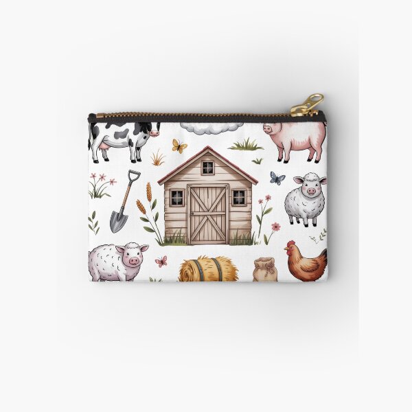Item preview, Whimsical Farm Animal Sticker Set Art - Cottagecore Barnyard Friends and Rustic Scenery Collection designed and sold by Picasfarmer.