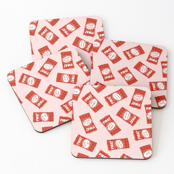 Item preview, Taco Bell fire sauces! On soft salmon. designed and sold by katerosestudios.