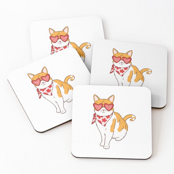 Item preview, Heart Glasses Cat designed and sold by ValerianArt.