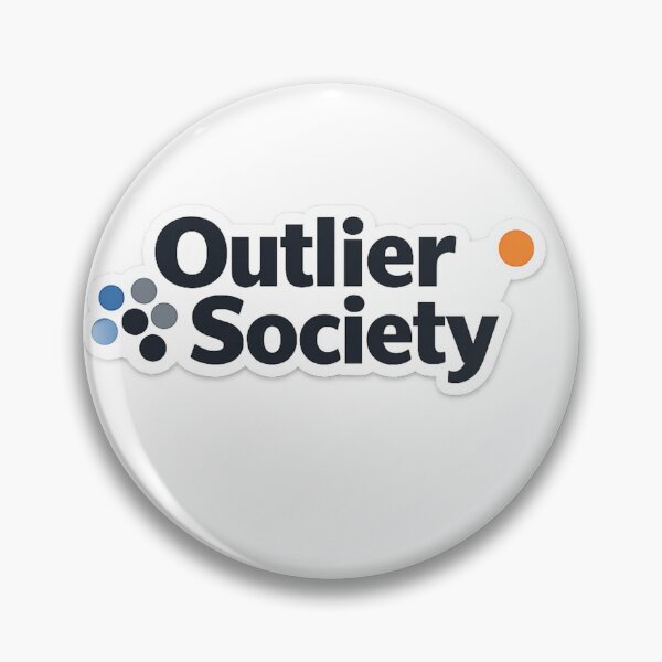 Item preview, Outlier Society – Minimal Statistics Humor Sticker designed and sold by BrightMindPrint.