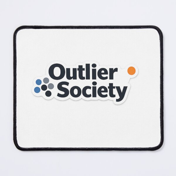 Item preview, Outlier Society – Minimal Statistics Humor Sticker designed and sold by BrightMindPrint.