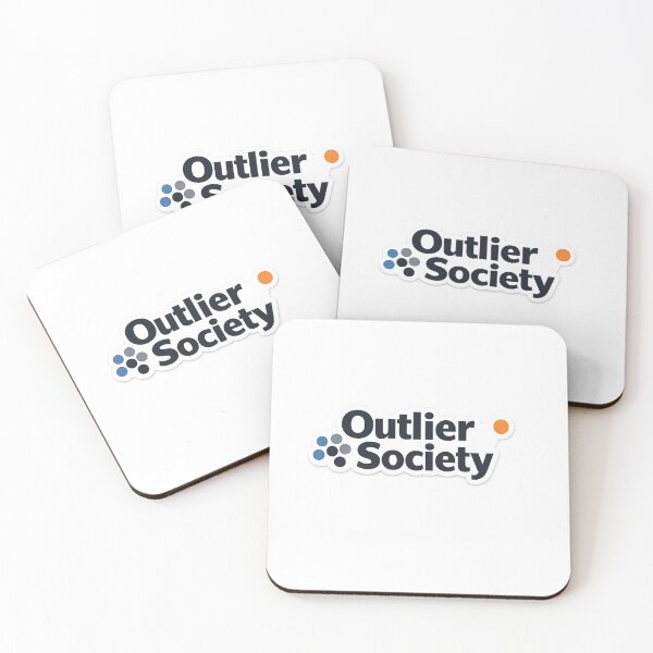 Item preview, Outlier Society – Minimal Statistics Humor Sticker designed and sold by BrightMindPrint.