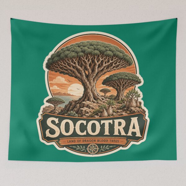 Item preview, Socotra Dragon Tree Island Nature Travel Design designed and sold by ArtsyExplorer.