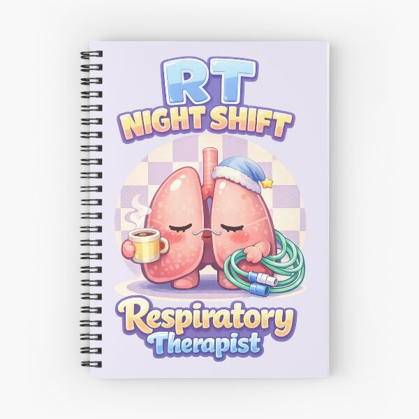 Item preview, RT Night Shift Respiratory Therapist Clock – Cute Sleepy Lungs Coffee Mascot POD Design designed and sold by ClinicalHubs.