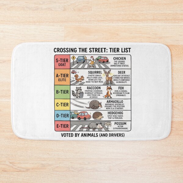 Item preview, Animal crossing the street: Tier list. Funny theme with a chicken designed and sold by SmilefromAlex.