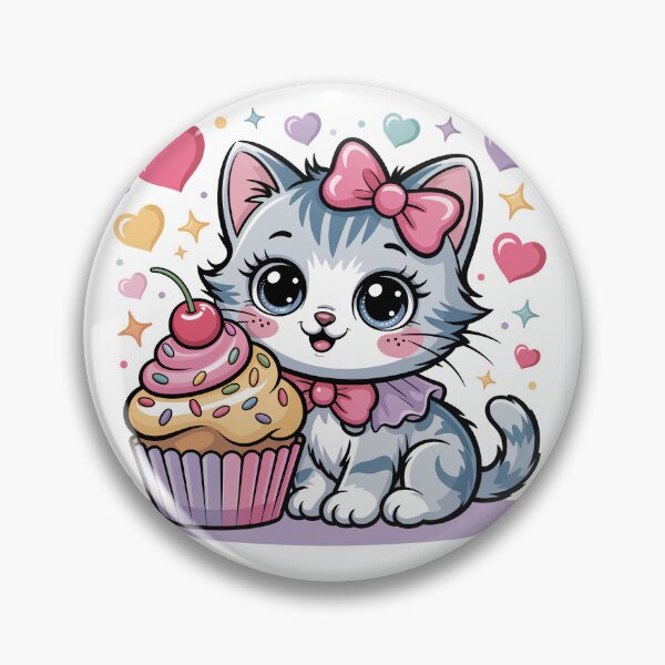 Item preview, Cute Kitten with Cupcake designed and sold by jkrphoto.