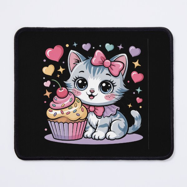 Item preview, Cute Kitten with Cupcake designed and sold by jkrphoto.