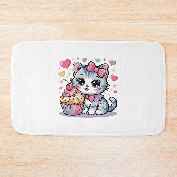 Item preview, Cute Kitten with Cupcake designed and sold by jkrphoto.