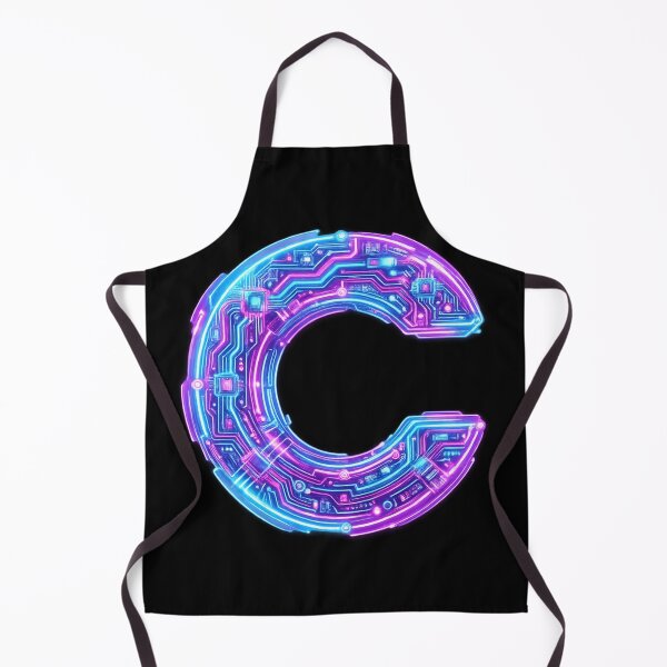 Item preview, Letter C Cyberpunk Neon Circuit Board Initial Art — Tech Gift Sticker designed and sold by irfanshikh.
