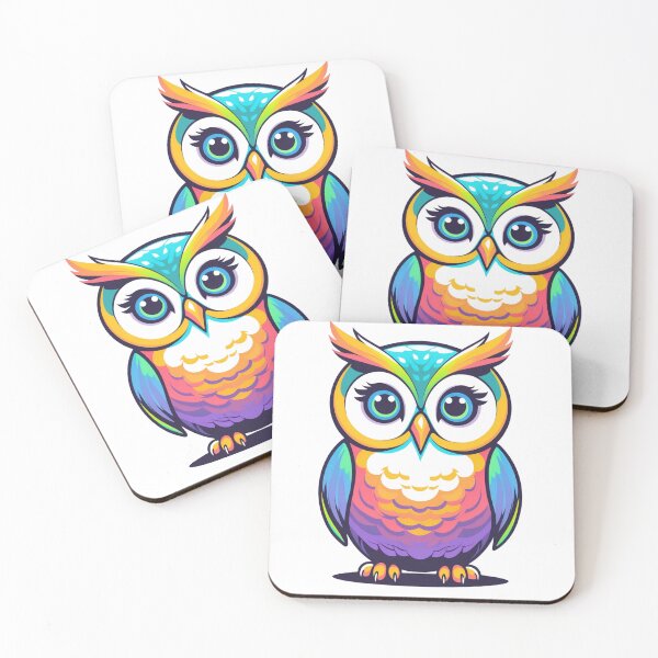Item preview, Cute Rainbow Pop Art Owl Illustration designed and sold by NuniDesigns.