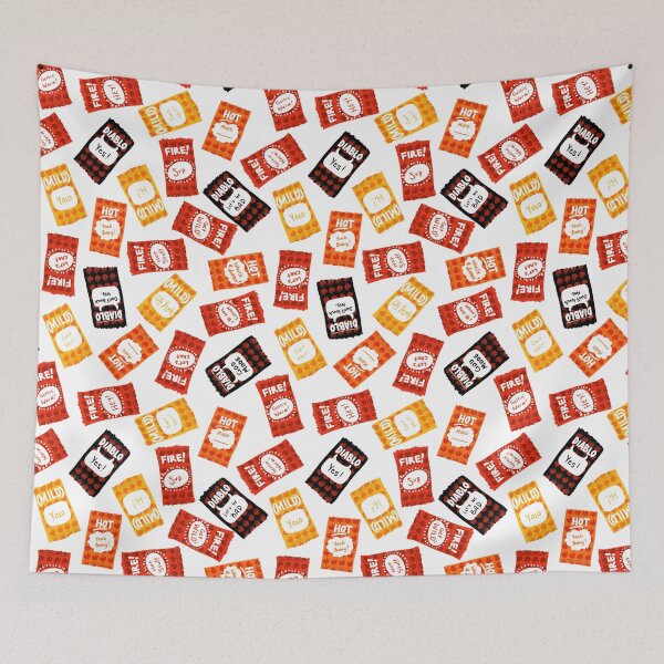 Item preview, Taco Bell sauces! Diablo, fire, hot and mild. On white. designed and sold by katerosestudios.