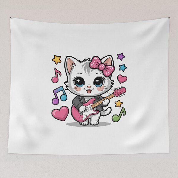 Item preview, Cat with Electric Guitar designed and sold by jkrphoto.