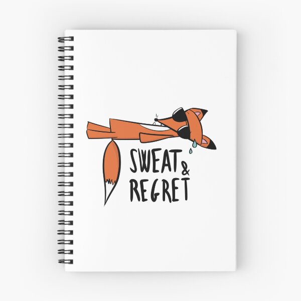 Item preview, Sweat & Regret Funny Exhausted Fox Humor designed and sold by DesignFreakArt.