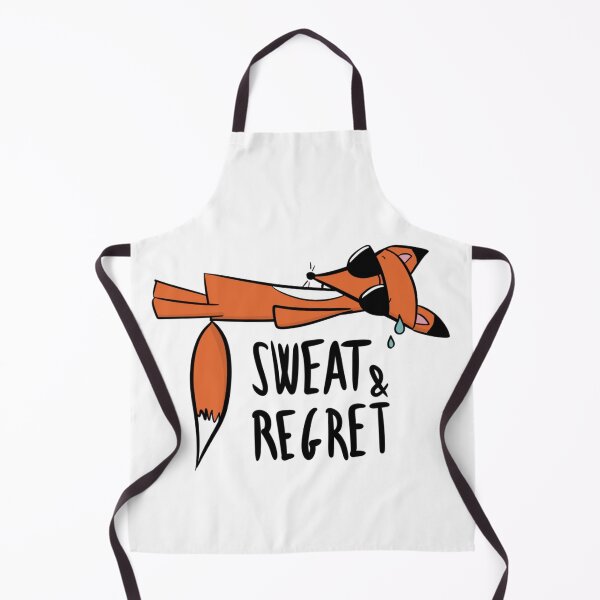 Item preview, Sweat & Regret Funny Exhausted Fox Humor designed and sold by DesignFreakArt.