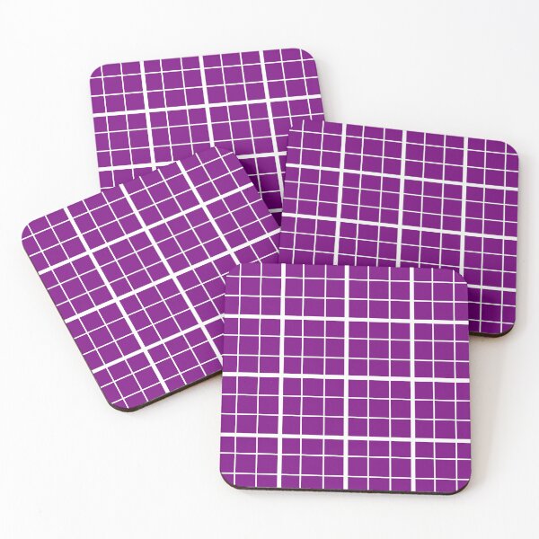 Item preview, Purple and White Grid Windowpane Check Design  designed and sold by PatternTitan.