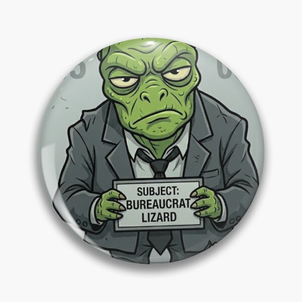 Item preview, Funny Reptilian Bureaucrat Mugshot Alien T-Shirt designed and sold by Agith Loren – Digital Shadows.