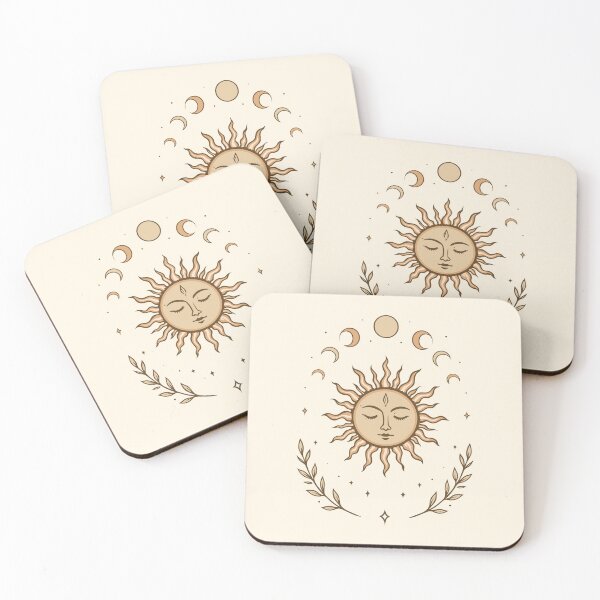 Item preview, Midsummer sun with moon phases Litha Boho Art designed and sold by Christine Krahl.